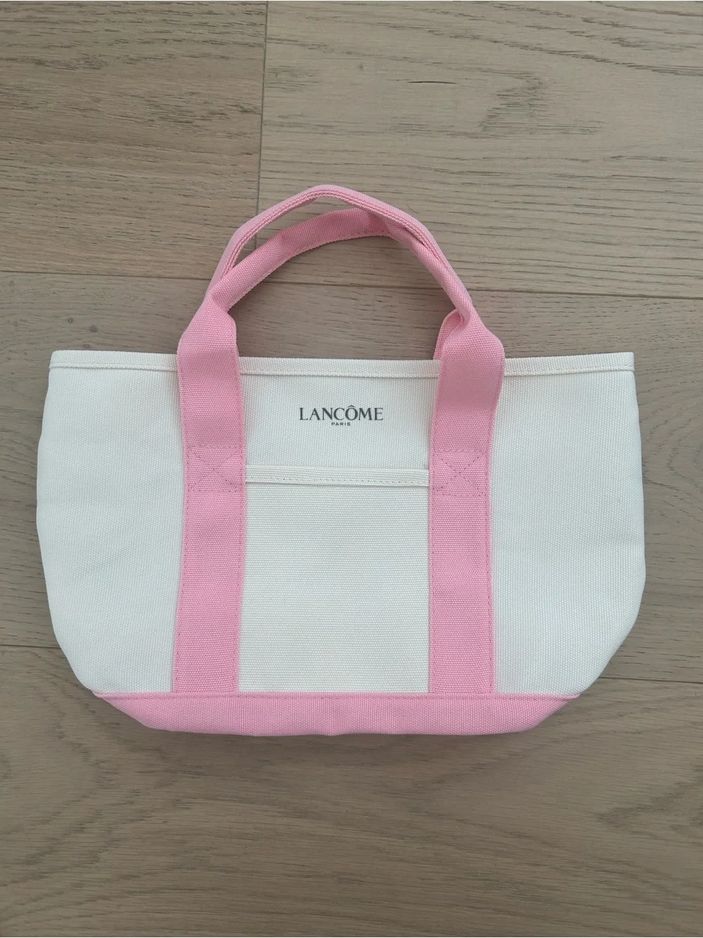 Lancôme Pink and Cream Canvas Tote